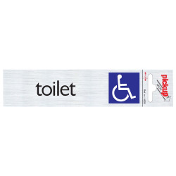 BORD ALULOOK TOILET TOEG. VOOR ROLSTOEL 165X44 MM ZELFKLEVEND