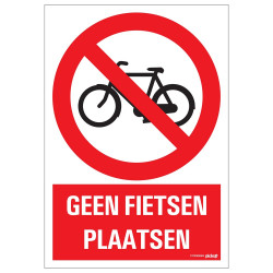 GEEN FIETSEN PLAATSEN 23X33 CM