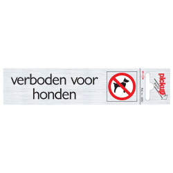 BORD ALULOOK VERBODEN VOOR HONDEN 165X44 MM ZELFKLEVEND