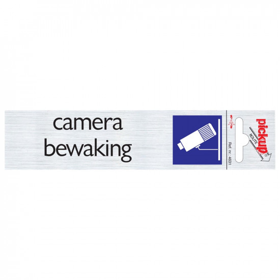 BORD ALULOOK CAMERABEWAKING 165X44 MM ZELFKLEVEND