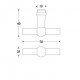 MEUBELKNOP CHEMIN DE FER 58X10MM MTO