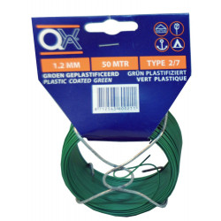 QX DRAAD GEPLASTIFICEERD NO. 2/7 GROEN 50MX1.2MM IJZER VERZINKT