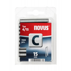 NIETEN, SMALLE RUG C TIPO 4 BREEDTE 6 MM BEENLENGTE 15 MM DRAADBREEDTE 1,1 MM(NL+BE)