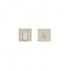 WC GARNITUUR LU 50X50 MM MAT NIKKEL PVD WC 6-7MM