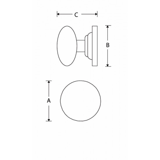 VOORDEURKNOP PADDESTOEL 60MM MGTI