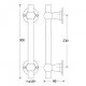 DEURGREEP CHEMIN DE FER 600X16MM MGO