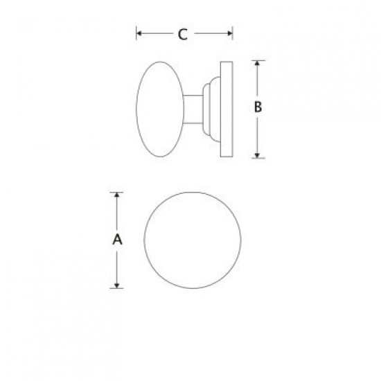 VOORDEURKNOP FUNGO 70MM MMC