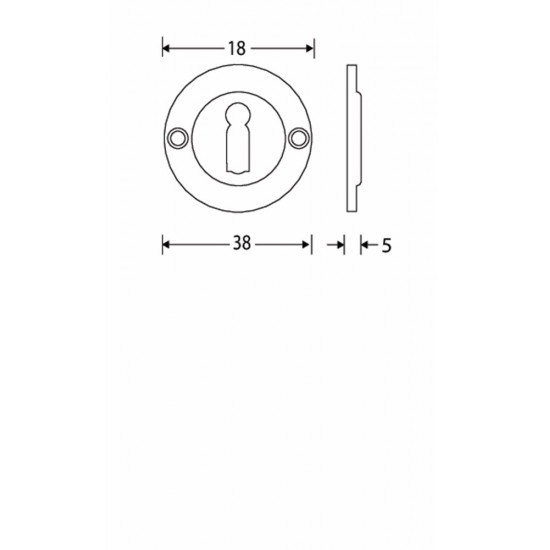 SLEUTELROZET CHEMIN DE FER 40MM BB MGO