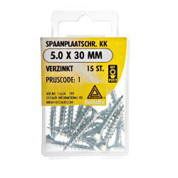 SPAANPLAATSCHROEF PK KK VZ 5.0 X 30 MM 15ST
