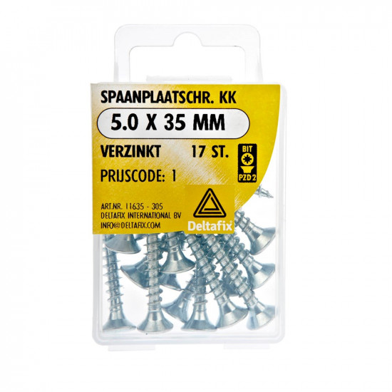 SPAANPLAATSCHROEF PK KK VZ 5.0 X 35 MM 17ST