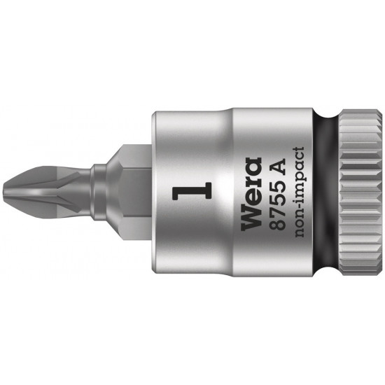 8755 A ZYKLOP POZIDRIV BITDOP MET 1/4"-AANDRIJVING, PZ 1 X 28 MM