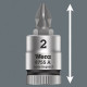 8755 A ZYKLOP POZIDRIV BITDOP MET 1/4"-AANDRIJVING, PZ 1 X 28 MM