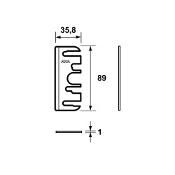 ONDERLEGPL/1MM/SCHARN/89X89MM/AFBR.RAND