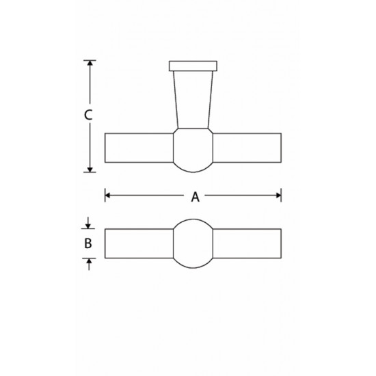MEUBELKNOP CHEMIN DE FER 47X9MM MGN