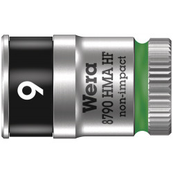 8790 HMA HF ZYKLOP HAND- EN MACHINEDOP, MET 1/4"-AANDRIJVING, MET VASTHOUDFUNCTIE, 9 X 23 MM