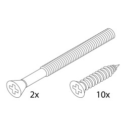 BOUT M4X50MM (2X) + 10X HOUTS. TBV PL KS