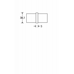 VERBINDINGSSTUK TBV BUIS 38,1MM RVSM-A2