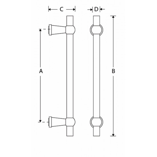 MEUBELGREEP CHEMIN DE FER 174MM MMZ