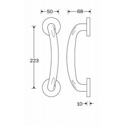 DEURGREEP ANATOMICA 200MM MGC