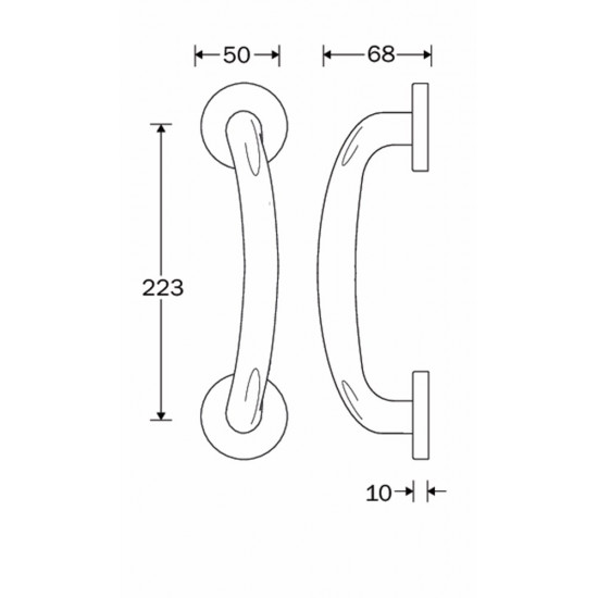 DEURGREEP ANATOMICA 200MM MGC