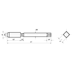 HSS-G HANDTAPSET M4X0.7 +