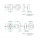 WC GARNITUUR ROND RVS MAT/GLANS WC 6-7MM