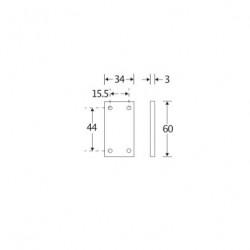 VULPLAAT 3MM TBV SKG RAAMSLUITING MMC