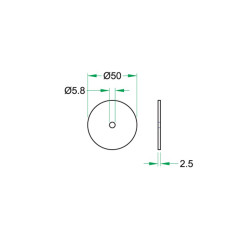 DEURBUFFER ROZET RVS MAT TBV 02003/02034/02036