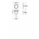 DEURBUFFER VLOERMONTAGE ø39X40MM RVS MAT