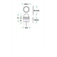 DEURBUFFER VLOERMONTAGE ø39X52MM RVS MAT