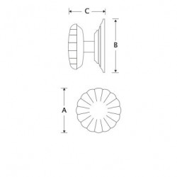 VOORDEURKNOP NOUVEAU MGC 85MM