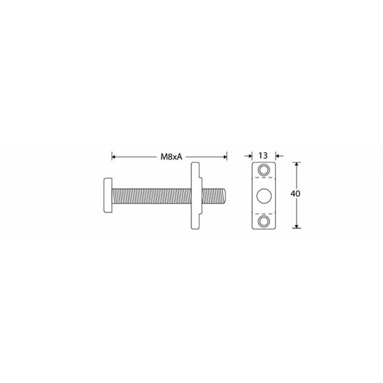 BELEGSCHROEF BOL 38X8MM MGO