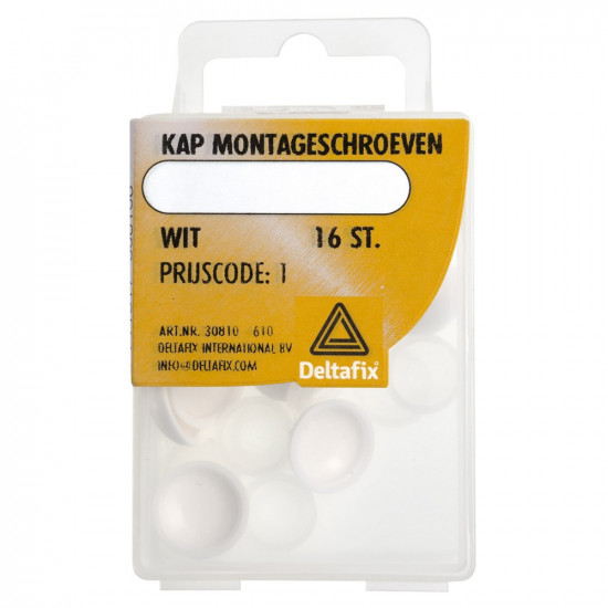 AFDEKKAP MONTAGESCHROEF WIT 16ST