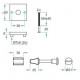 WC GARNITUUR LU 50X50 MM GLANS CHROOM WC 8MM