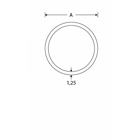 BUIS ROND 25,4MM PER CM MGO