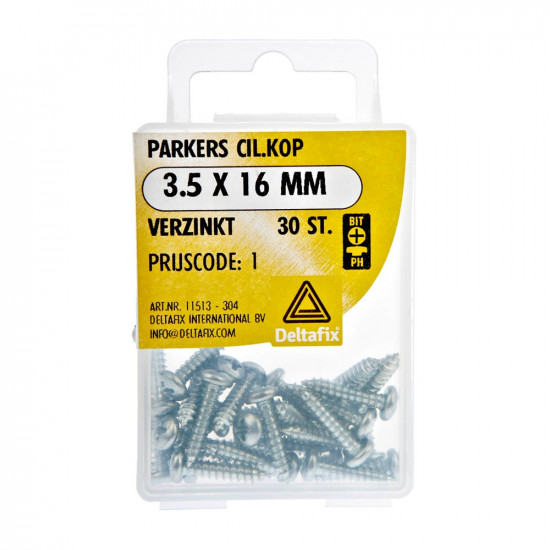 PARKERS CIL.KOP VERZINKT 3.5X16 30 ST