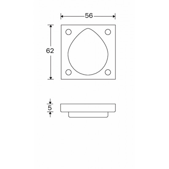 CILINDER AFDEKROZET M/KLEP 55X61MM YZ