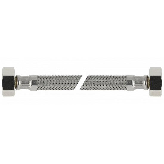 BONFIX RVS FLEX. AANSLUITLEIDING 35CM 3/8" BI. X 1/2" BI.