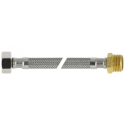 BONFIX RVS FLEX. AANSLUITLEIDING 50CM 3/8" BI. X 3/8" BU.