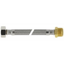 BONFIX RVS FLEX. AANSLUITLEIDING 50CM 3/8" BI. X 3/8" BU.