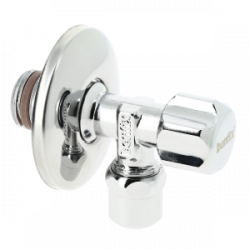 BONFIX HOEKSTOPKRAAN VERCHROOMD 1/2" X 10 MM MET ROZET