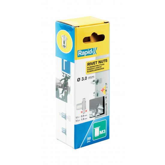 M3 BLINDKLINKMOEREN 20 ST. + BOOR, BOX
