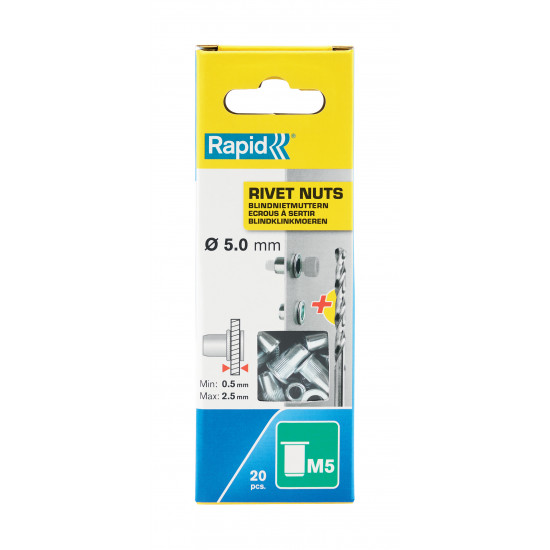 M5 BLINDKLINKMOEREN 20 ST. + BOOR, BOX