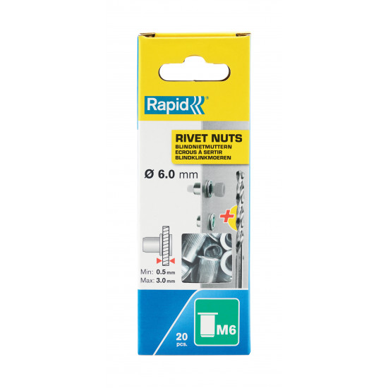 M6 BLINDKLINKMOEREN 20 ST. + BOOR, BOX