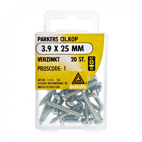 PARKERS CIL.KOP VERZINKT 3.9X25 20 ST