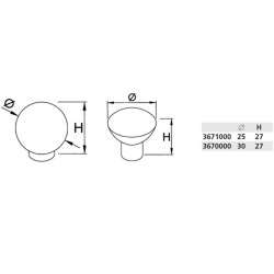 KNOP ROND F3671000E