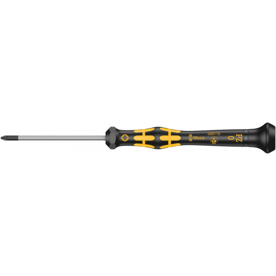 1555 PZ ESD KRAFTFORM MICRO POZIDRIV-SCHROEVENDRAAIER, PZ 0 X 60 MM