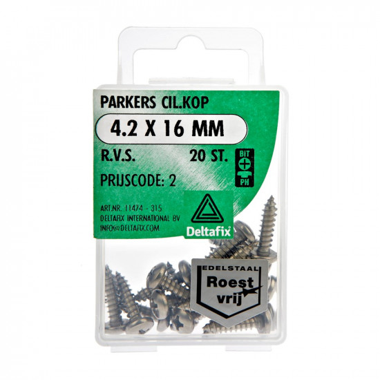 PARKERS CIL.KOP R.V.S. 4.2X16 20 ST