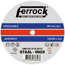 DOORSLIJPSCH.230X3.0 STAAL FERROCK