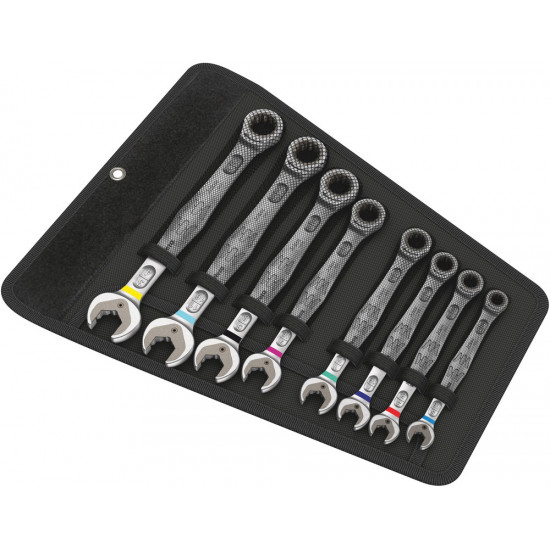 6000 JOKER 8 IMPERIAL SET 1 STEEK- EN RINGRATELSLEUTELSET, INCH, 8-DELIG